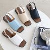 Sandal 2p gót vuông quai bảng bự may chỉ giữa - MS: S2-25003