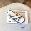 Sandal 3p mũi vuông 2 quai chéo viền phối màu - MS: S3-76001