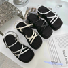 Sandal 7p đế xuồng mũi vuông 3 quai chéo - MS: S7-84002