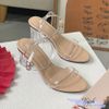 Sandal 7p gót mika mùi tròn 2 quai trong mika - MS: S7-23029