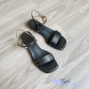 Sandal 3p mũi vuông quai ngang caro - MS: S3-26010