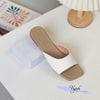 Dép xẹp mũi vuông quai ngang khuyết giữa - MS: DX-63044