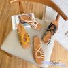 Sandal mũi vuông gút giọt nước hở mũi hậu khóa - MS: SX-01080