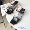 Sandal 8p đế xuồng 3 quai mảnh nhỏ phối khóa - MS: S8-26004