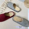 Dép xẹp cói mũi tròn quai ngang khuyết - MS: D2-01002
