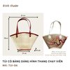 Túi cỏ bàng hình thang chạy viền - TUI06