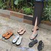 Sandal 3p mũi tròn kẹp ngón phối quai ngang mảnh - MS: S3-25002