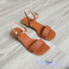 Sandal 3p mũi vuông quai ngang caro - MS: S3-26010