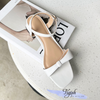 Sandal 3p gót vuông mũi vuông quai nơ 1 bên -MS: S3-22003