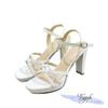 Sandal 10 gót trụ mũi vuông nhỏ đúp mũi 3 quai mảnh đan - MS: S10-23019