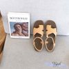 Sandal mũi tròn xỏ ngón 2 quai chéo hậu thun - MS: SX-63005