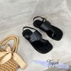 Sandal xẹp mũi tròn quai yếm xỏ ngón - MS: SX-25077