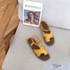 Sandal mũi tròn xỏ ngón 2 quai chéo hậu thun - MS: SX-63005