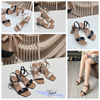 Sandal 7p gót tròn mũi vuông quai ngang - MS: S7-26032
