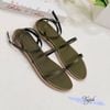 Sandal xẹp mũi tròn 2 quai mảnh hậu vòng - MS: SX-25080