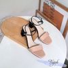 Sandal 5p gót trụ mũi vuông bảng ngang hậu phối màu - MS: S5-06029