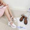Sandal 6p mũi tròn rọ quai đan - MS: S6-58005