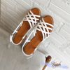 Sandal 3p mũi tròn 6 quai mảnh đan chéo nối hậu - MS: S3-01005