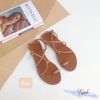 Sandal mũi tròn xỏ ngón quai chéo lệch - MS: SX-25045