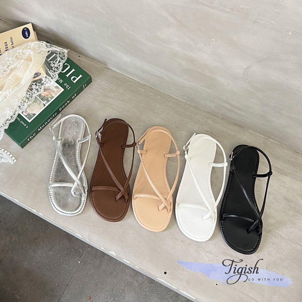 Sandal xẹp mũi tròn xỏ ngón quai ngang - MS: SX-25079