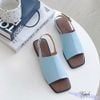 Sandal 2p gót vuông quai bảng bự may chỉ giữa - MS: S2-25003