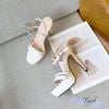 Sandal 12P gót nhọn đúp mũi 2 quai ngang lớn nhỏ nối eo - MS: S12-65001
