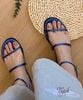 Sandal xẹp mũi tròn 2 quai mảnh hậu vòng - MS: SX-25080