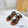 Sandal xẹp mũi tròn 2 quai chéo hậu vòng - MS: SX-25062