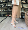 Sandal 5p gót vuông mũi vuông 8 dây mảnh nối hậu - MS: S5-06030
