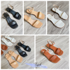 Sandal 3p mũi vuông quai ngang caro - MS: S3-26010