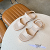 Sandal 3p mũi tròn quai ngang gấp lệch - MS: S3-26011