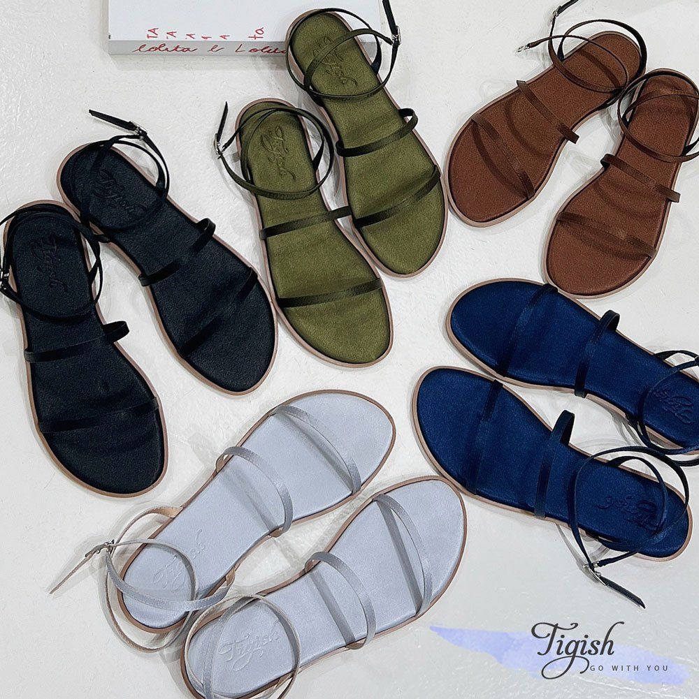 Sandal xẹp mũi tròn 2 quai mảnh hậu vòng - MS: SX-25080