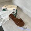 Sandal xẹp mũi tròn xỏ ngón quai ngang - MS: SX-25079