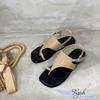 Sandal xẹp mũi tròn quai yếm xỏ ngón - MS: SX-25077
