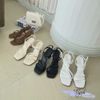 Sandal 7p gót tròn nhỏ mũi vuông 3 quai ngang chéo -  MS: S7-75002