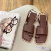 Sandal mũi vuông xỏ ngón bảng ngang khuyết - MS: SX-25049