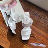 Guốc 5p gót thoi mũi vuông chần chỉ 2 quai ngang may chỉ - MS: G5-26019
