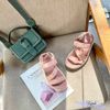 Giày Sandal nữ  deta quai dù xé dán ngang chéo không may viền đế trắng - MS: SX-53006