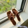 Dép mũi vuông quai 3 quai lệch thắt nút - MS: DX-26007