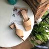 Guốc 5p gót thoi mũi vuông bảng ngang khuyết chần chỉ - MS: G5-26018