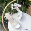 Giày Sandal nữ 10p đúp mũi bảng ngang phối mika - MS: S10-23004