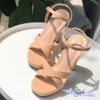 Giày sandal 12p đúp mũi vuông quai chéo - MS: S12-23005