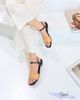 Sandal 3p gót vuông mũi tròn quai ngang khuyết -MS: S3-26005