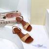 Sandal 3p gót vuông mũi tròn quai ngang khuyết -MS: S3-26005