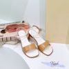 Sandal 3p gót vuông mũi tròn quai ngang khuyết -MS: S3-26005