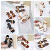 Sandal 3p gót vuông mũi tròn quai ngang khuyết -MS: S3-26005