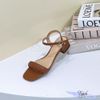 Sandal 3P gót vuông mũi vuông nhỏ quai ngang phồng - MS: S3-22001