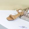 Sandal 3P gót vuông mũi vuông nhỏ quai ngang phồng - MS: S3-22001