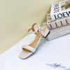 Sandal 3P gót vuông mũi vuông nhỏ quai ngang phồng - MS: S3-22001