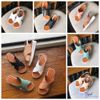 Giày Sandal nữ 4p bánh mì 2 quai chéo lớn - MS: S4-25002